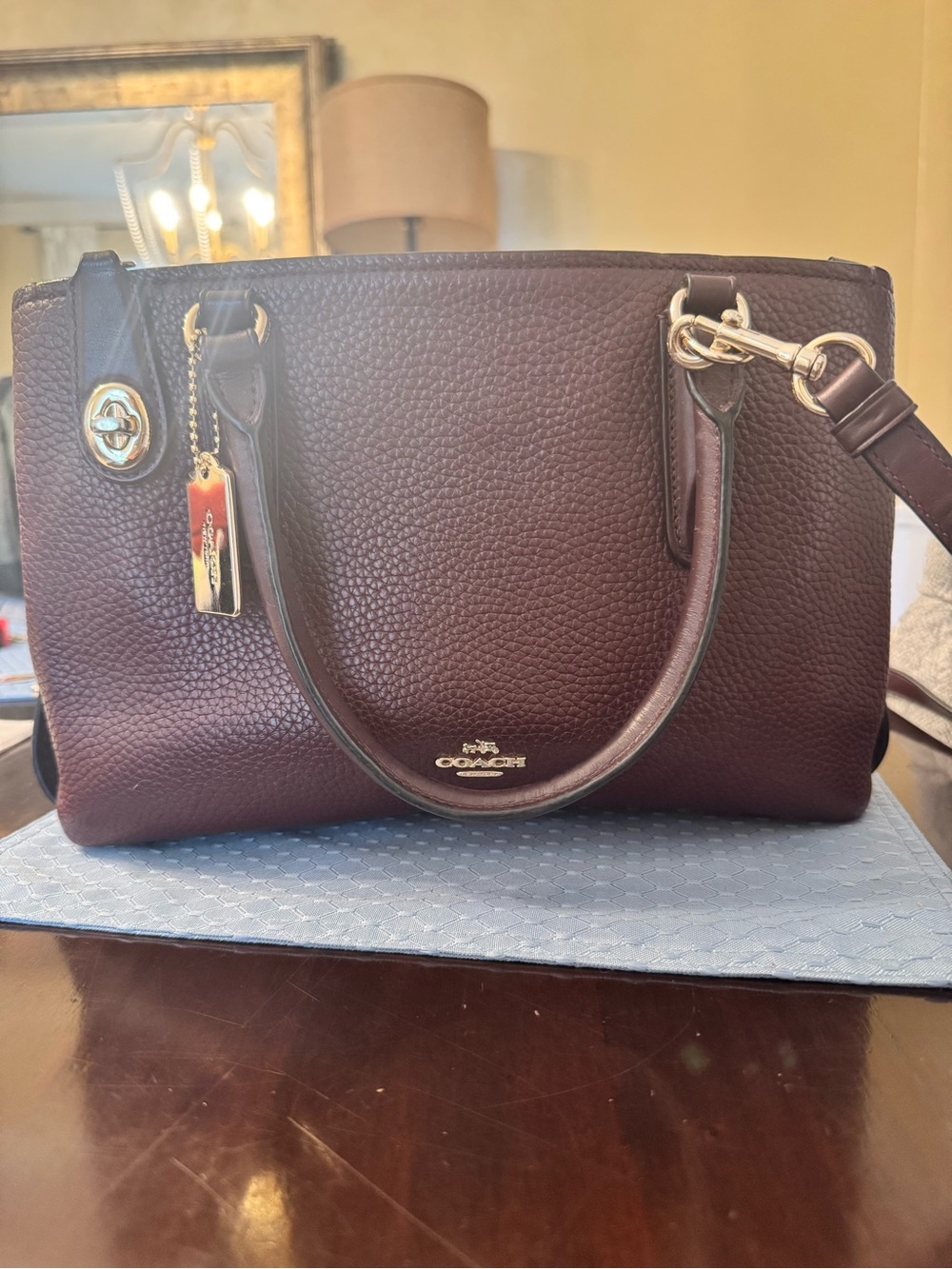 Coach Brooklyn Carry All satchel 28 - Oxblood color